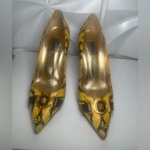 Versace Barocco Medusa Leather Pump